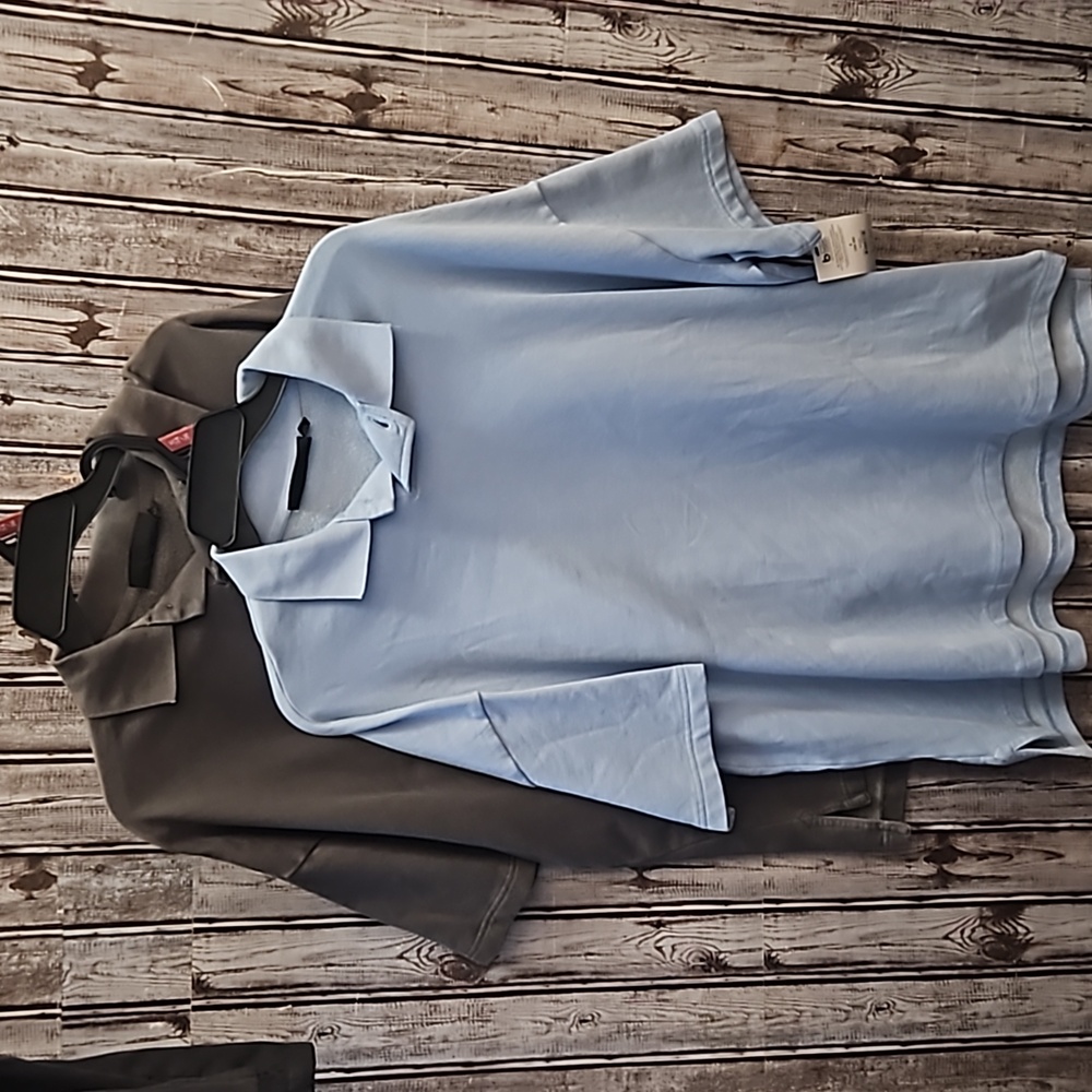 Set of 2 Oversized Terry Polo Shirts Small - Picture 1 of 7